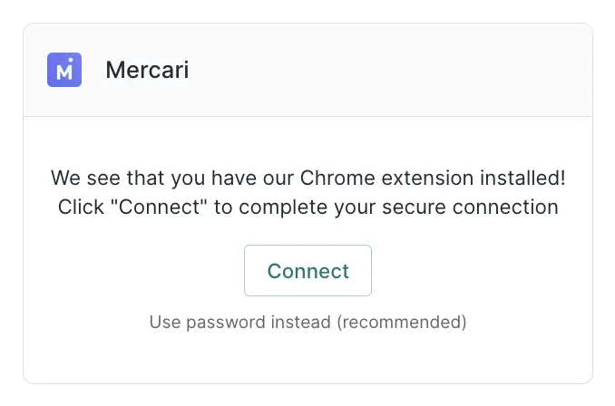 Passwordless extension