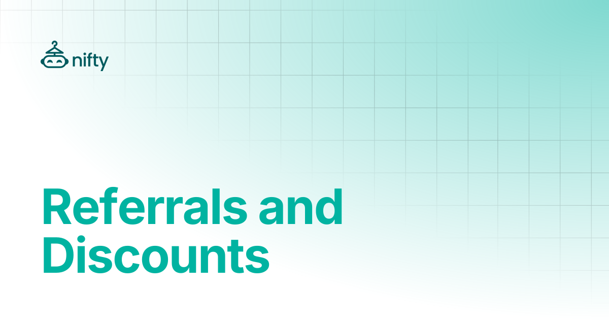 Referrals and Discounts | Nifty Help Center